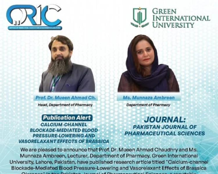 Research Article Published in Pakistan Journal of Pharmaceutical Sciences